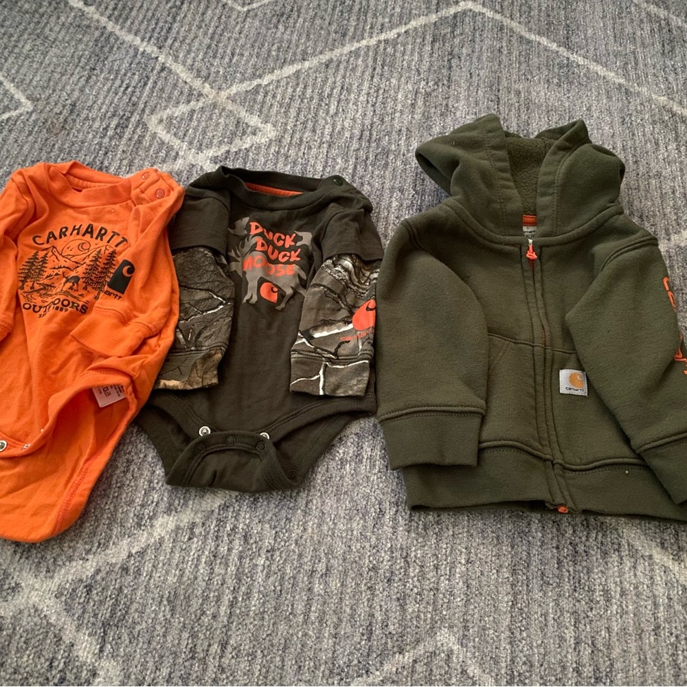 Baby boy Carhart clothing lot. Size 3 months